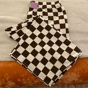 Ascot and Hart for Target brown and white checkered wide leg pants- 3X NWT